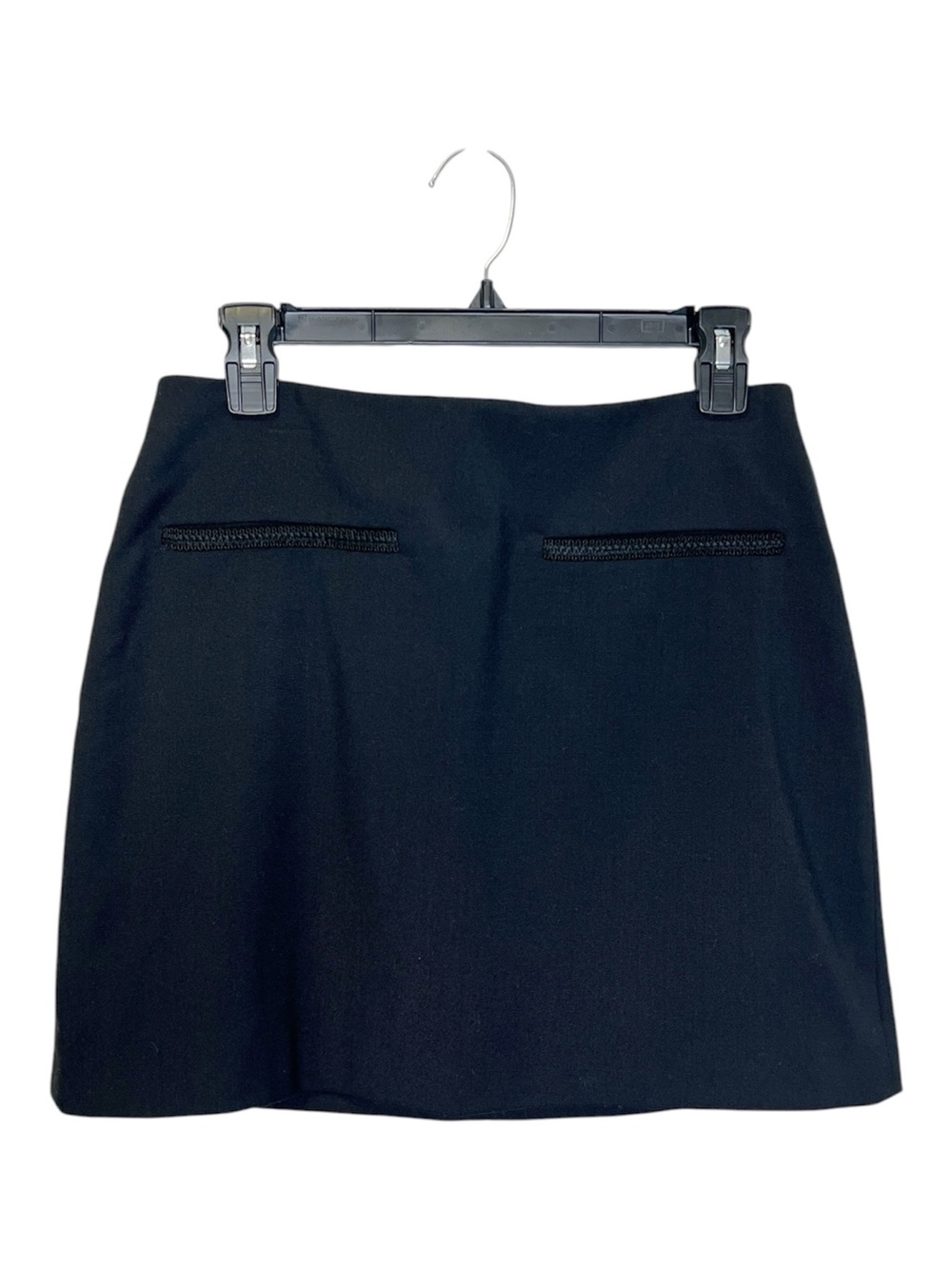 VERONICA BEARD Perry Twill Wool Blend Mini Skirt in Black size 4